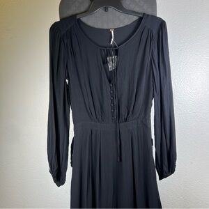 Free People Women’s Black Long Sleeve Dress Size 4